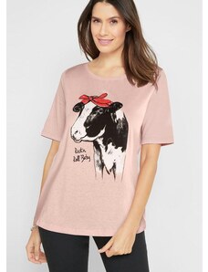 Bonprix T-Shirt com Estampa Manga Curta Rosa Claro