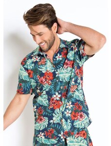 Camisa Tropical Actual em Malha Floral
