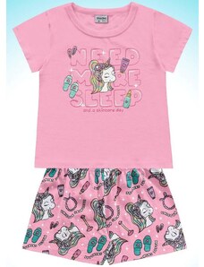 Fakini Kids Pijama Blusa Short Rosa