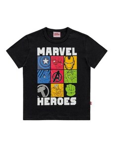 Fakini Kids Camiseta Avengers Preto