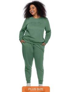Maelle Conjunto Feminino Adulto Calça e Blusão Verde
