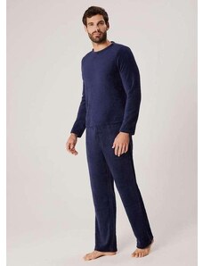 Hering Pijama Masculino Longo em Fleece Azul