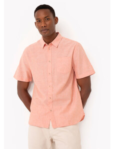 C&A camisa de algodão comfort manga curta laranja