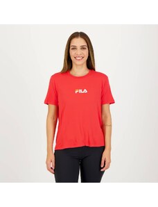 Camiseta Fila Letter Fit Feminina Vermelha