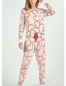 Pijama Feminino Longo Cor com Amor 13052 Rosa