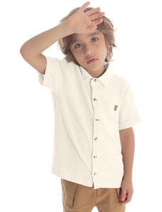 Trick Nick Camisa Infantil Masculina com Botões Bege