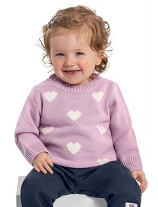 Quimby Blusão em Tricot para Bebê Rosa