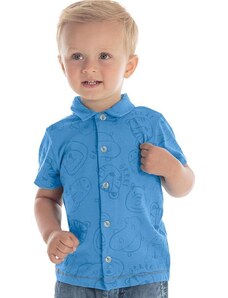 Trick Nick Camisa Infantil Masculina Bichinhos Azul