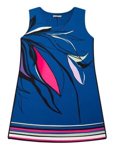 Secret Glam Vestido Plus Size Malha Poly Touch Azul