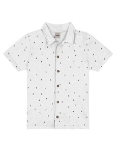 Rovi Kids Camisa Infantil Masculina com Botões Branco