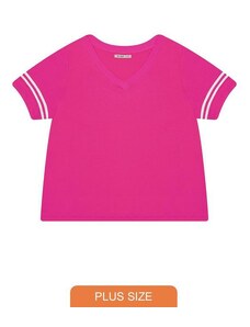 Secret Glam Blusa Feminina Plus Size Básica Rosa