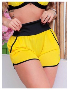 Fitmoda Short sem Forro para Academia em Dry Fit com Bolsinhos Amarelo