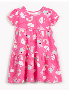 C&A vestido de algodão infantil peppa pig manga curta pink