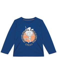 Camiseta Infantil Unissex Manga Longa Mundo Ripilica Azul