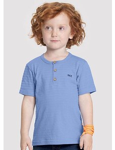 Alakazoo Camiseta Infantil Menino com Gola Padre Azul