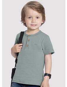 Alakazoo Camiseta Infantil Menino com Gola Padre Verde