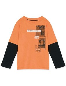 Camiseta Infantil Menino Manga Longa Marisol Laranja