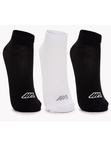 C&A kit de 3 pares de meias respiráveis cano baixo ace preto