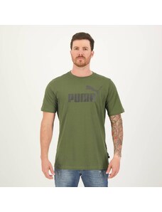 Camiseta Puma Ess Logo Verde Escuro