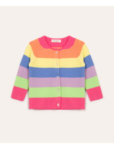 C&A cardigan de tricot infantil listrado colorido