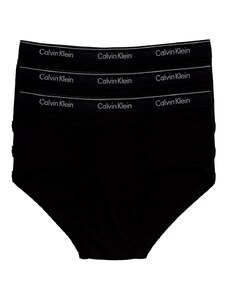 Cueca Calvin Klein Brief Cotton Stretch Classic All Black Pretas Pack 3UN