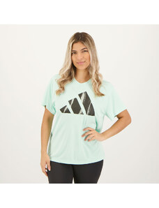 Camiseta Adidas Run It Feminina Verde e Preta