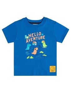 Quimby Camiseta Hello Aventure Menino Azul