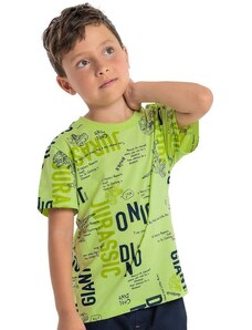 Quimby Camiseta Giant Dino para Menino Verde