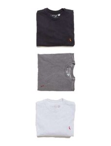 Kit 3 Camisetas Brasa e Limo Reserva Mini Preto/Branco/Verde Stoned