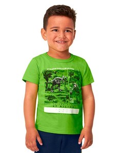 Marisol Camiseta Dinossauro Manga Curta Masculina Infantil