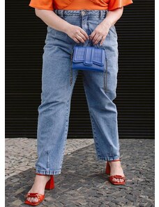 Marguerite Calça em Jeans Médio Mom Jeans