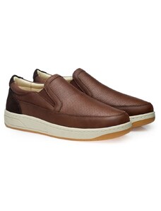 Sapatênis Doctor Shoes Sneaker Couro 2409 Marrom