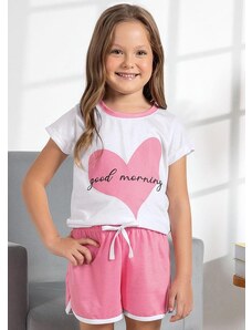 Luma Homewear Pijama Coração em Malha de Poliéster
