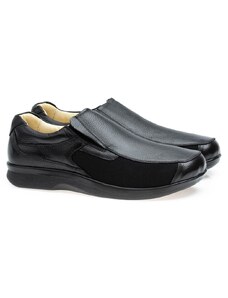 Sapato Casual Doctor Shoes Couro/Techprene 3056 Preto