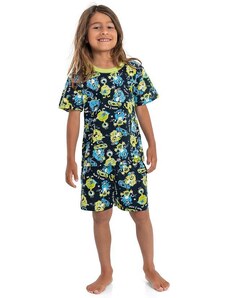 Quimby Pijama para Menino em Meia Malha Azul
