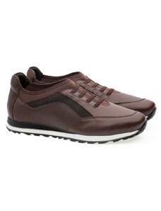 Sapatênis Doctor Shoes Couro 4063 (Elástico) Marrom