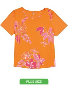 Habana T-Shirt Estampa Floral Laranja