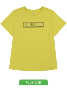 Habana T-Shirt em Meia Malha Amarelo