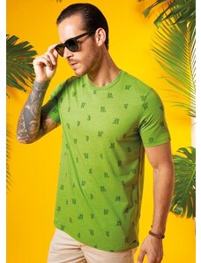 Habana Camiseta Manga Curta Estampada Verde