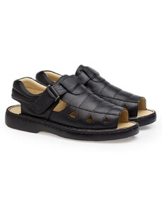 Sandália Doctor Shoes Couro 303 Preta