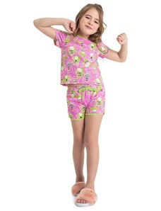 Quimby Pijama Blusa e Short Infantil Menina Roxo