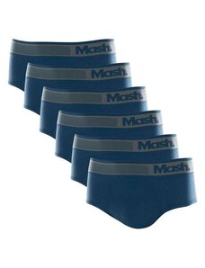 Kit 6 Cuecas Slip Mash Microfibra sem Costura 713.02 Azul Diesel