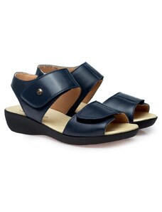 Sandália Doctor Shoes Couro 13632 Marinho