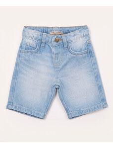 C&A bermuda jeans infantil com bolsos azul claro