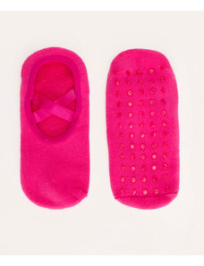C&A meia sapatilha com elástico e antiderrapante rosa médio
