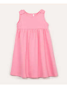 C&A vestido infantil texturizado com laços pink