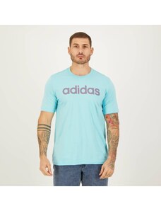 Camiseta Adidas Logo Linear Azul e Marinho
