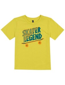 Cativa Kids Camiseta Manga Curta Estampa em Gel Amarelo