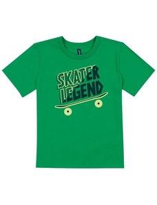 Cativa Kids Camiseta Manga Curta Estampa em Gel Verde