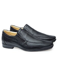 Sapato Social Doctor Shoes JOB com bolha de ar Anti Impacto Couro Floater/Nobuck 1747 Preto